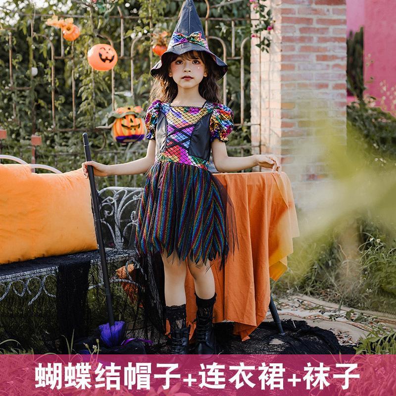 Halloween Children's Costumes Girls Witch Kindergarten Costumes Witch Costumes Wizard Elf Performance Costumes