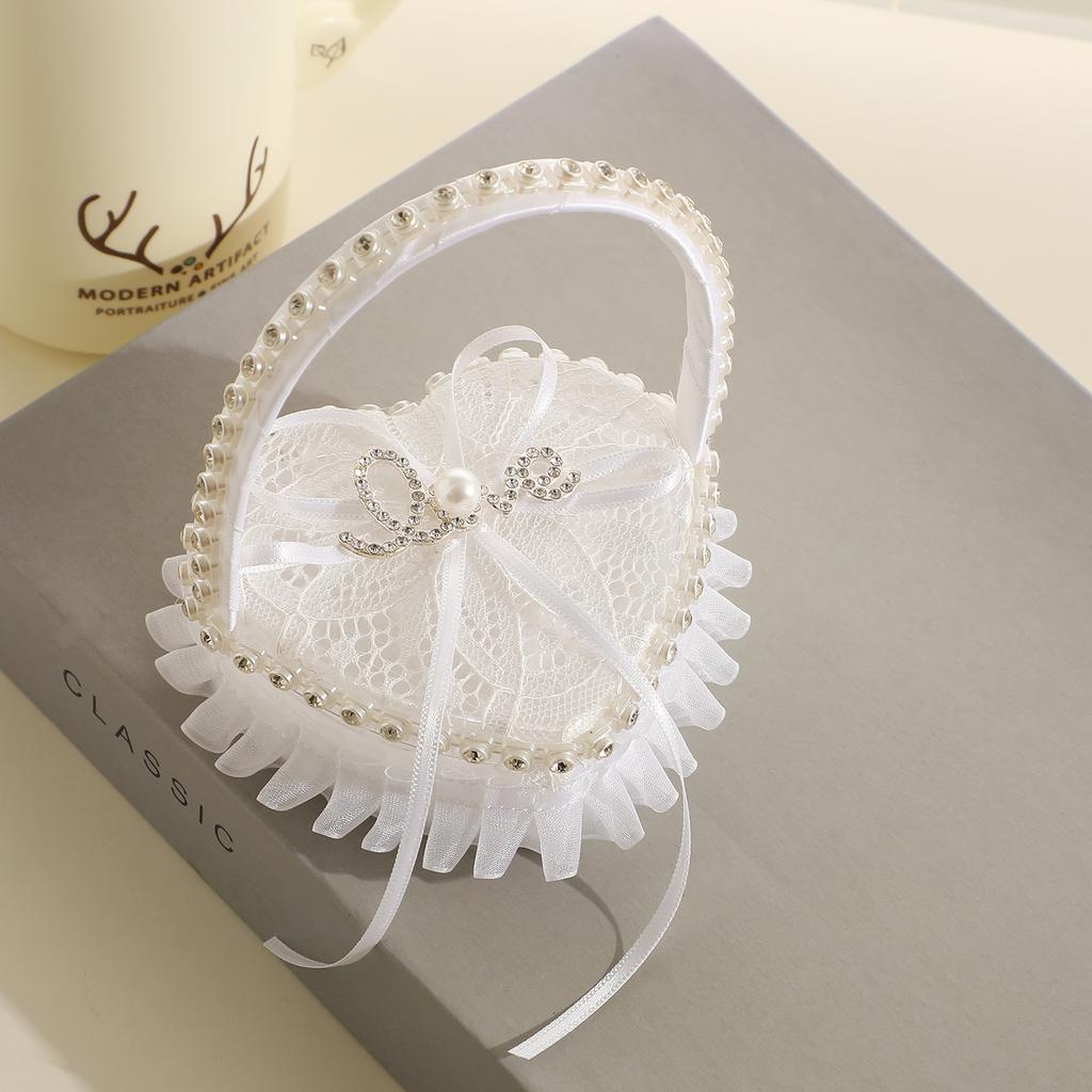 Heiße Mode neuer Ringkissen Ehering-Box Spitze Liebesring Pflege Hochzeit Braut Schmuck Aufbewahrungsbox