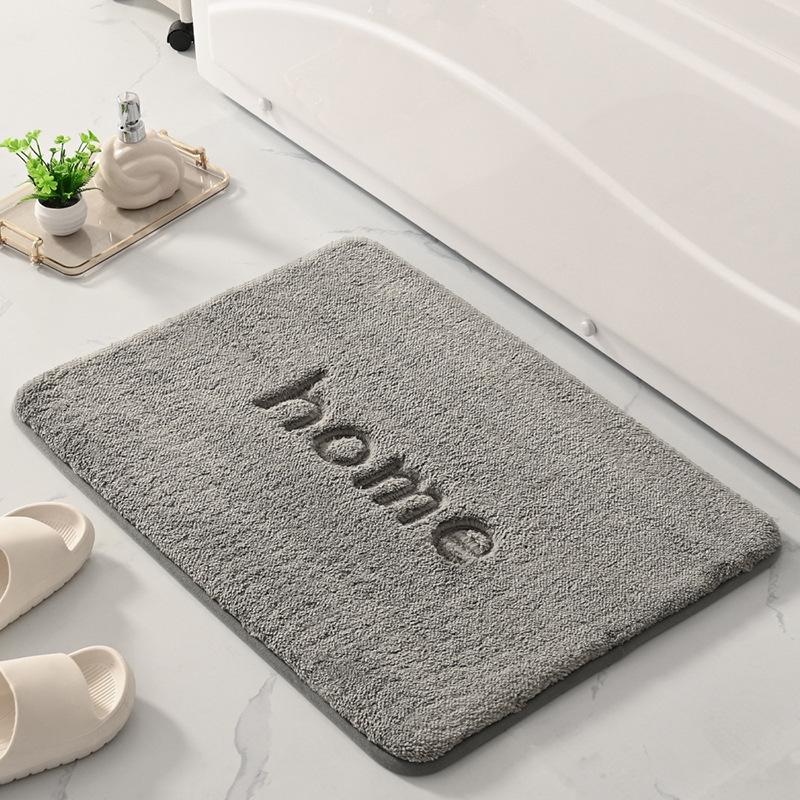 

Вышитый дверной коврик для пола, нескользящий коврик для спальни, плюшевый утолщенный ковер, коврик для детской комнаты 40*60cm серый