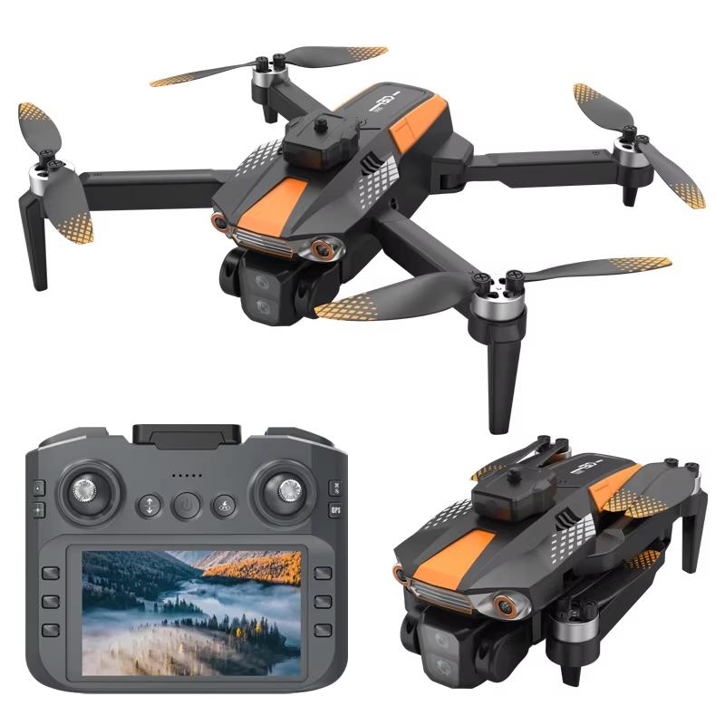 2025 New LF669 RC Drones Wide-angle 8K HD Professinal Duals Camera 4.5-inch Screen Remote Control 360° Obstacle Avoidance Quadcopter Toys