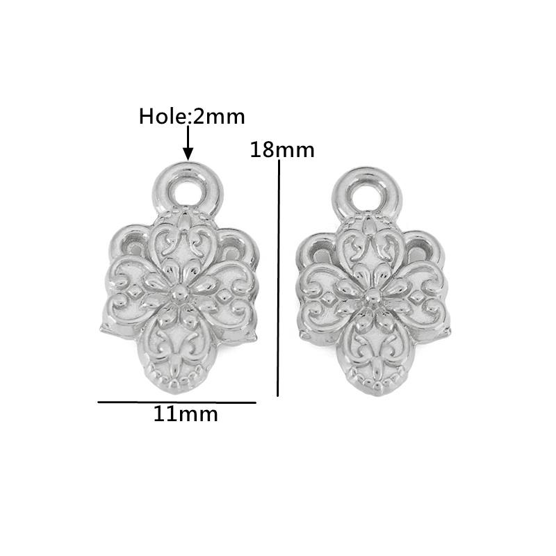 3pcs Lipstick Rabbit Conch Lovers Charms Skull Heart Mushroom Stainless Steel Pendants for DIY Necklace Bracelet Jewelry Making