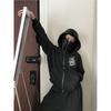 Herren Heißdruck DIY Trendig Cool Maske Kapuze Reißverschluss Sweatshirt Jacke Herbst und Winter Paar Oberteil