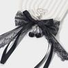 Chic Hollow Bow & Cherry Ribbon Keychain Bag Charm