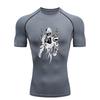 Knights Armor Design  Men's Sports T-shirt Training Fitness Compression Rashgard Tops Quick Dry Short Sleeve T-Shirt
