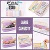 Cute Canvas Pencil Case Student Color Block Stationery Storage Bag Multifunctional Large Capacity Pen Bag Organizer Pouch