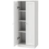 Narrow Bathroom Cabinet, Slim Storage Cabinet with 2 Doors & 4 Tiers, Freestanding Narrow Cupboard