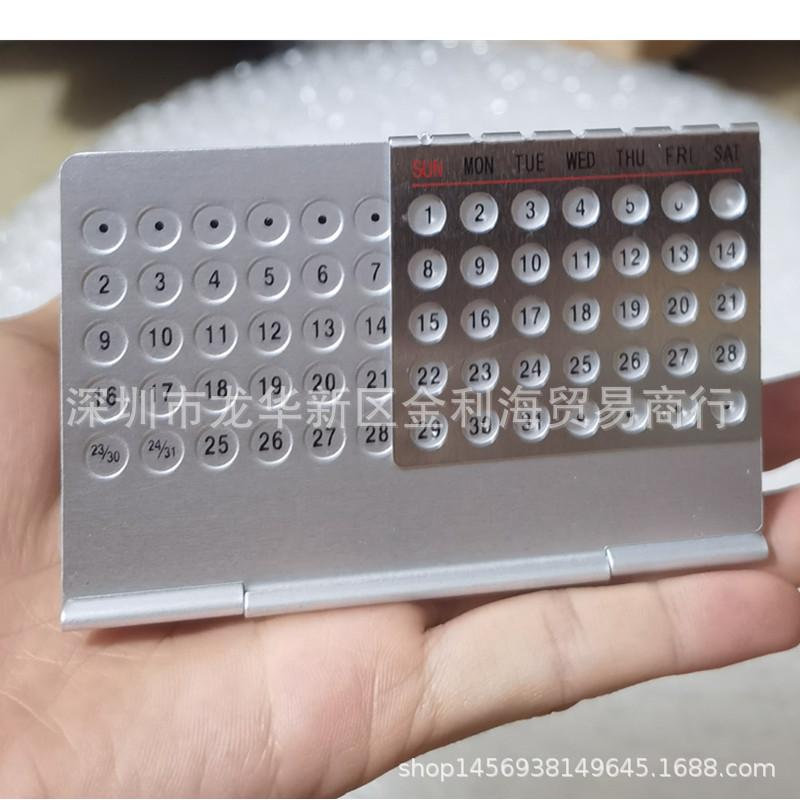 

In-Stock Mini Export Model Aluminum Perpetual Desk Calendar