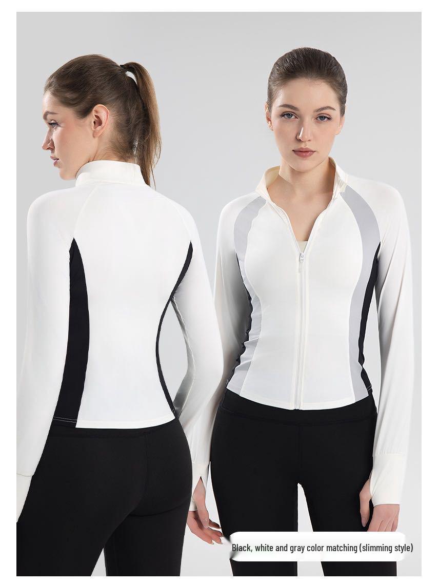 

2025 Women s Yoga Black Ice Silk Sun Protection Jacket - Lightweight, Cool, UV-Resistant Summer Activewear S (70-100 lbs)