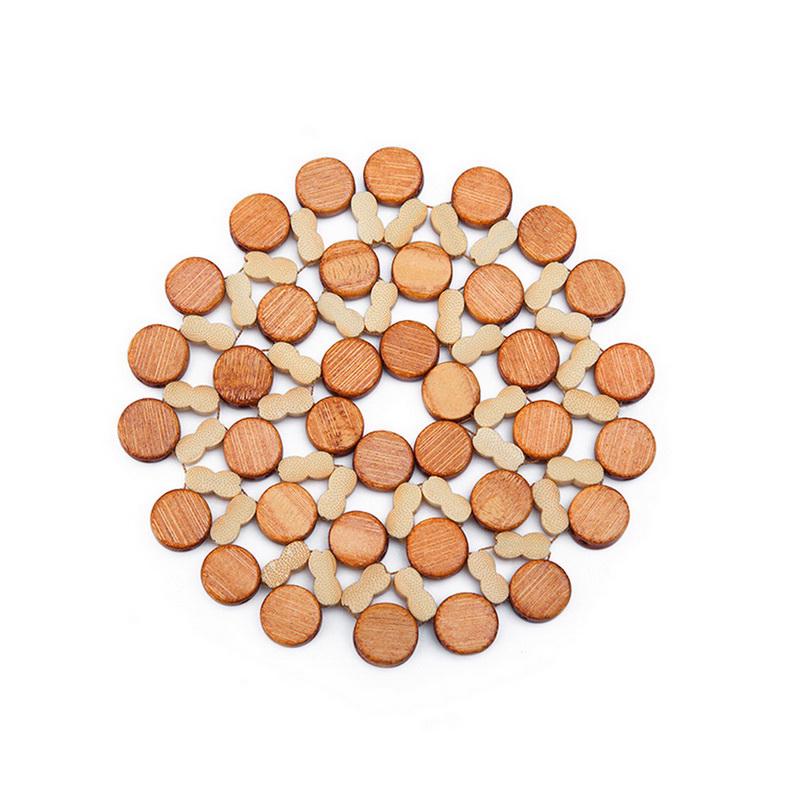 1pc Bamboo Placemats Heat-Resistant Place Mats Dinner Table Mats Trivets Dishes Pad for Kitchen Table