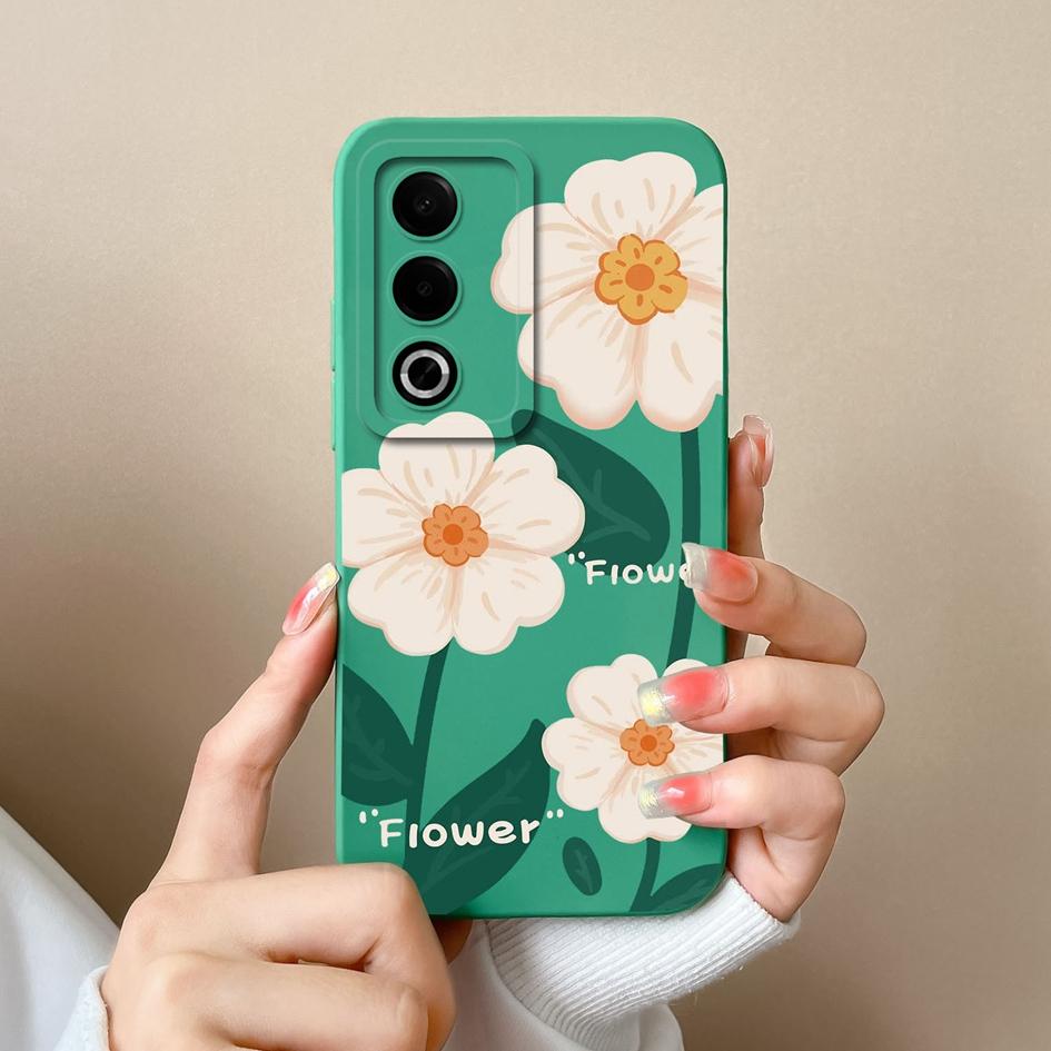 Case For OPPO Narzo 70 Pro Realme P1 Pro A3 Pro Funny Avocado Pattern Covers Screen Protector Liquid Silicone Painted Anti Drop Shell Housing For OPPO