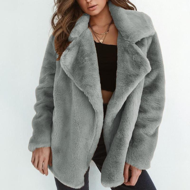 Fashionable Autumn and Winter Styles, Plush Lapel Jacket, Women's, Woolen Jacket, Autumn and Winter Thick Jacket, Plush Jacket