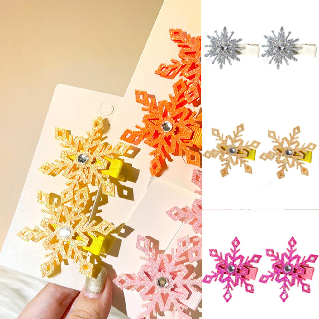 Snowflake Hair Clip Alloy Hairpin with Snowflakes Shape Comfortable Hairpiece for Christmas Party Styling Accesories