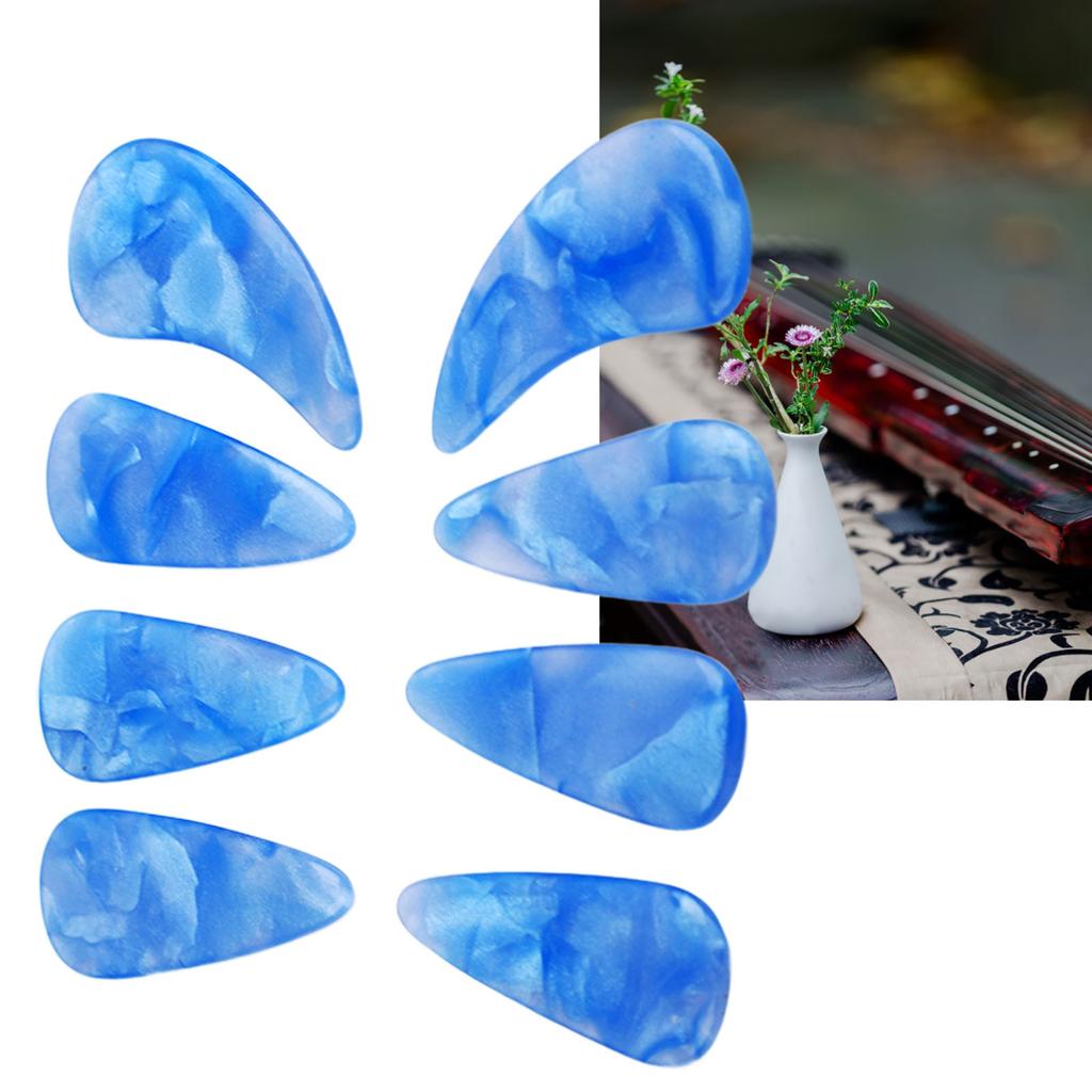 8Pcs Finger Picks Silicone Delicate Smoothly Appearance Elastic Professional Nail Covers