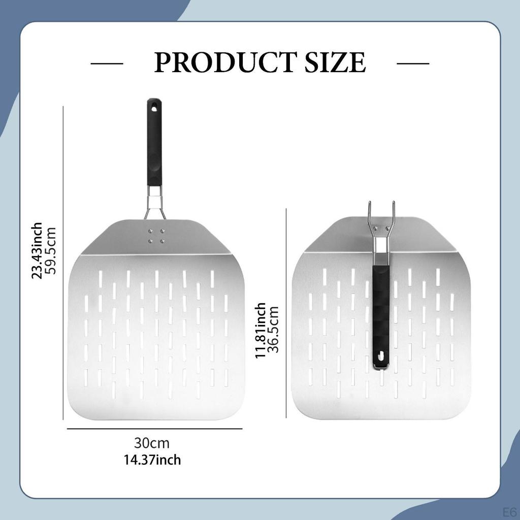 Folding Pizza Peel Handle Versatile Portable Easy Storage Turner Paddle for Omelette