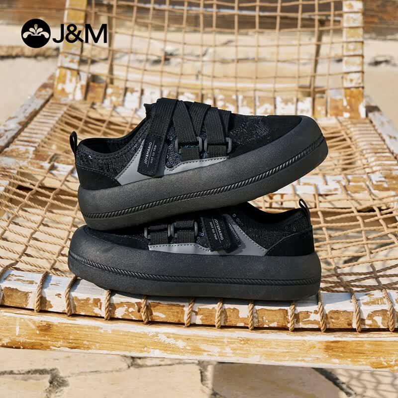 JM Women s Casual Velcro Thick Sole Loafers 39