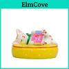 Cat Lying On A Cushion Reading A Book Resin Figurine For Home And Office Display
