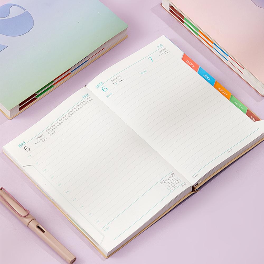 (Can Engrave Logo) New 2024 Work Planner, Student Self-disciplined Study Plan, Daily Memo, Notebook, Business Notepad, Time Management Manual