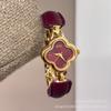 IEKE Niche Premium Women's Watch Medieval Ankola Red Belt Four-leaf Clover Bracelet Watch Popular Women's Quartz Watch