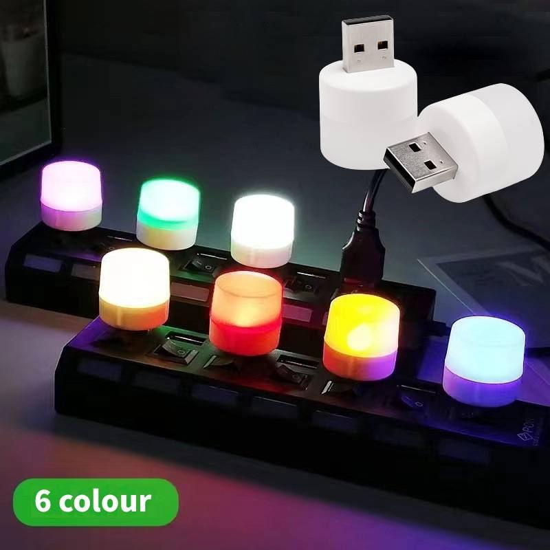 Mini lampe de bureau USB, protection des yeux, veilleuse LED, cadeau, chargement USB, petite lampe ronde, décoration de chambre de Noël