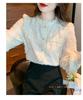2025 Autumn Velvet Lace Stand Collar Shirt for Women