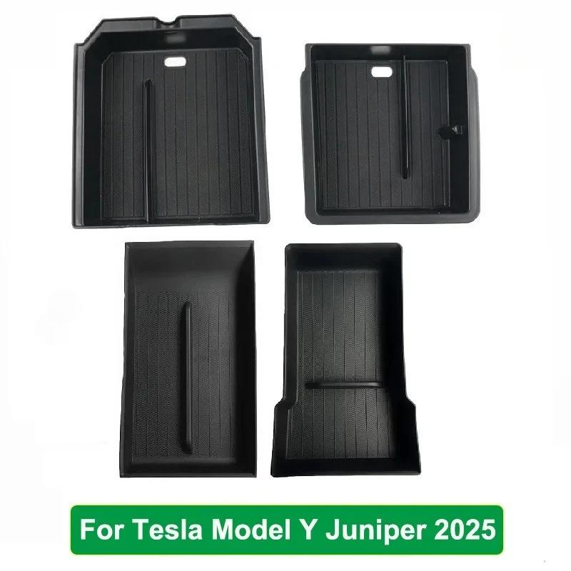 For Tesla Model Y Launch Juniper 2025 Model 3 Highland 2024 Center Console Eyeglasses Storage Box Armrest Box Silicone Pad