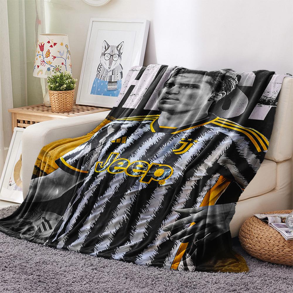Juventus FC team Print FlAannel Blanket, High quality Comfortable for All Seasons, Home Decor, Warmth and Comfort