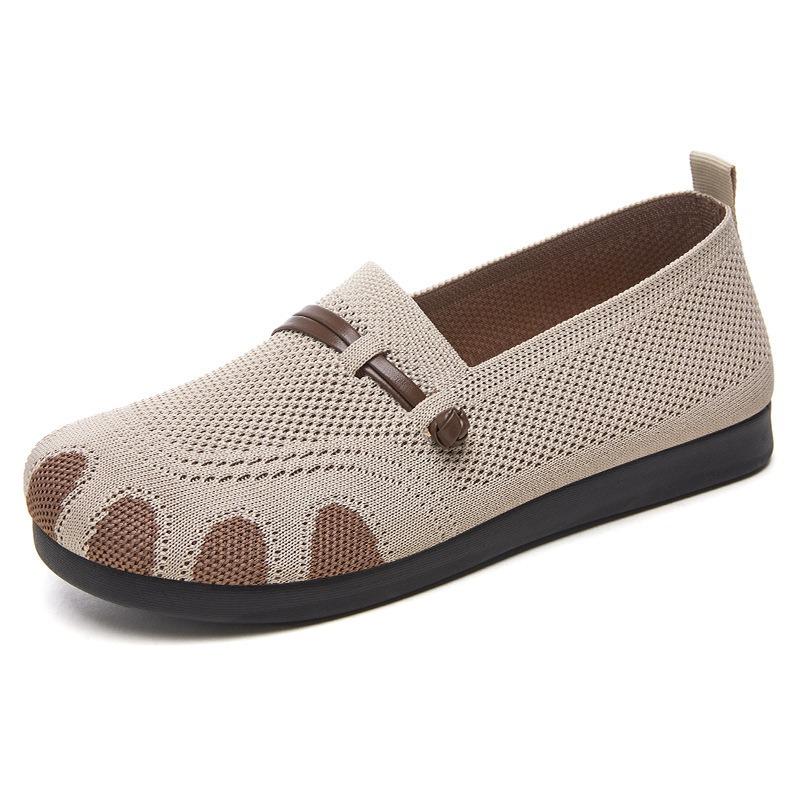 New Style of Flying Woven Shoes Flat and Shallow Toe Casual Shoes One-foot Soft Sole Women's Shoes