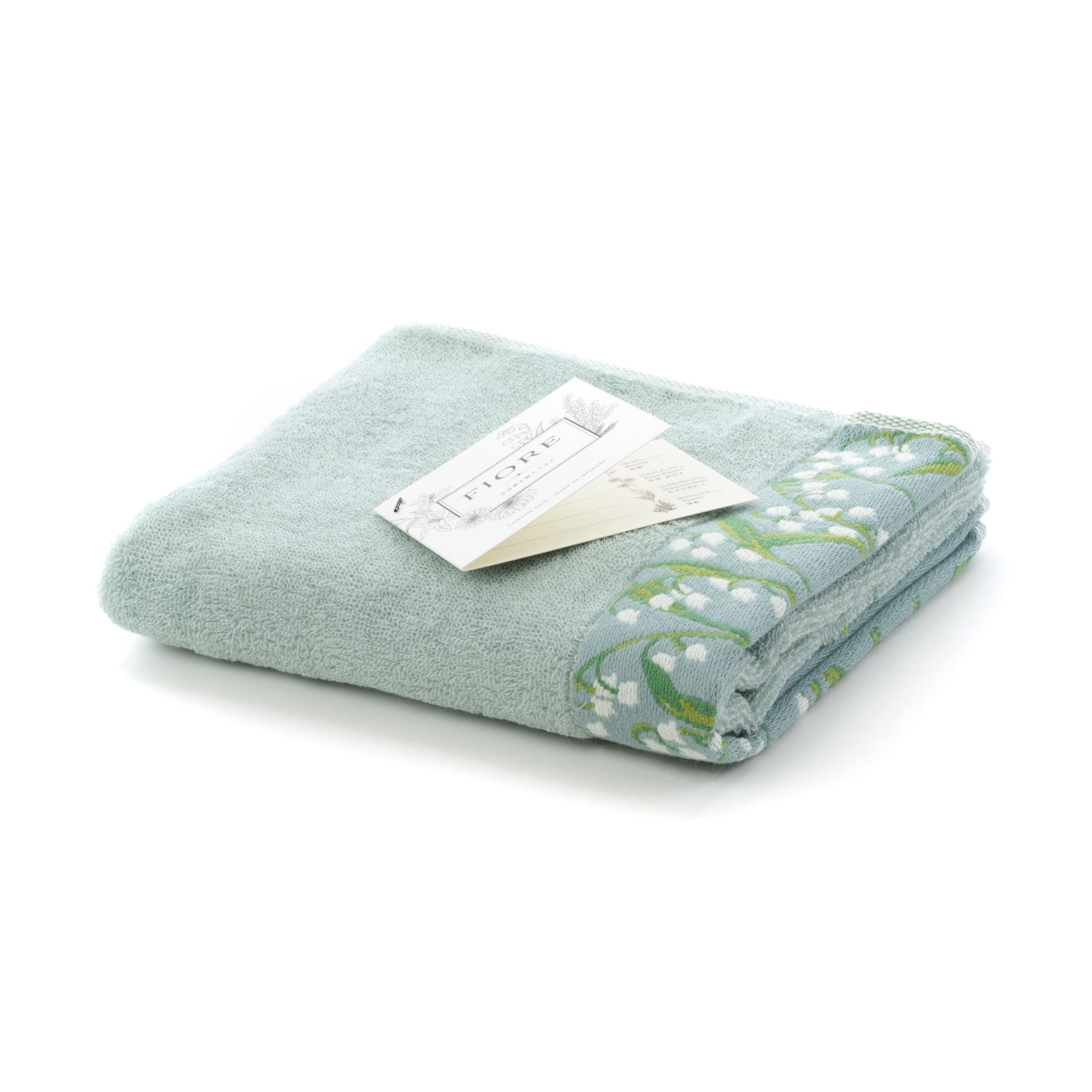 

Hartwell Imabari Towel FIORE Face Floral Mist Blue of the Towel, Pattern, (Lily Valley)