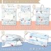 Daiko Sangyo Tenugui Hand Set of Made in Plain 1451 Towels, 6, Japan, White, Bleached,