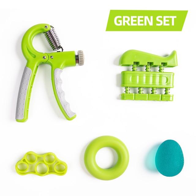 Gym Fitness Adjustable 10-60KG Hand Grip Set Finger Forearm Strength Muscle Recovery Hand Gripper Exerciser Trainer Ball 5pcs