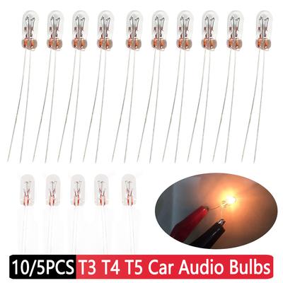 10/5 Adet T3 T4 T5 14V Araç Ses Vites Gösterge Işığı Gösterge Paneli Gösterge Ampulleri Sarı Lamba Araç Ses Ampulleri Araç Işığı Aksesuarları