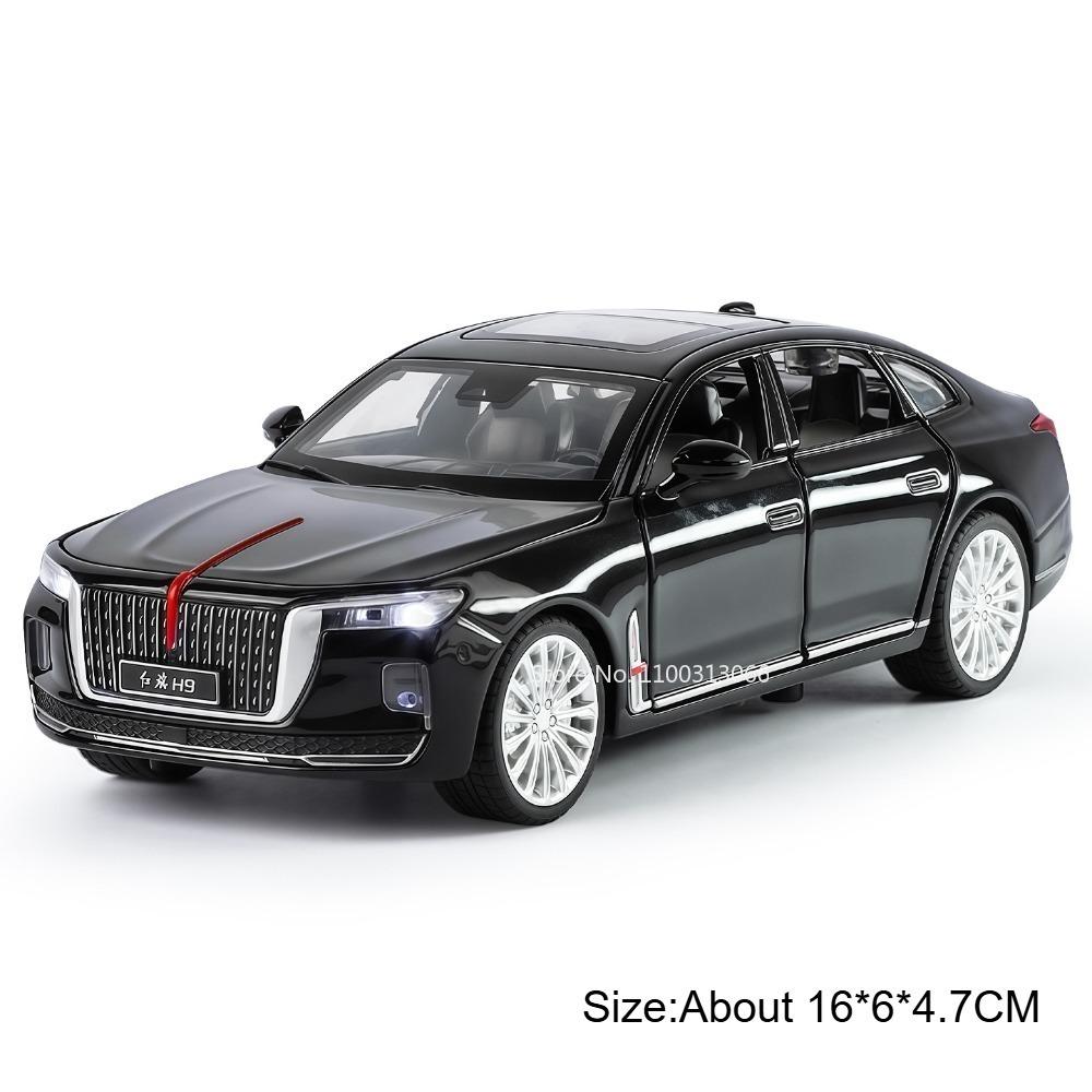 

1:32 A6L HONGQI H9 Alloy Models Cars Diecast Toys 6 Doors Opened Miniature Vehicles with Light Sound Car Perfect Gifts for Boys