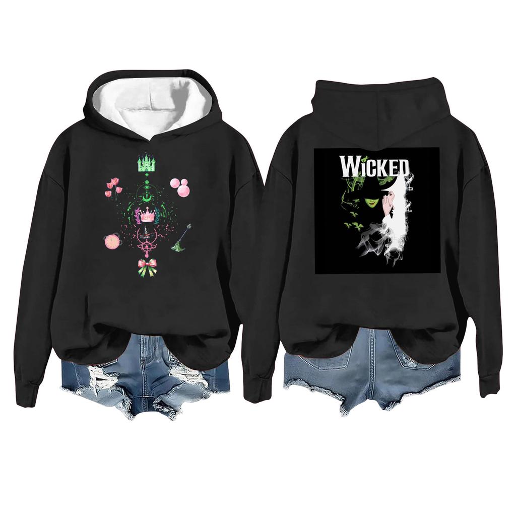 Women's Fashion Casual Long Sleeve Loose Printed Pullover Sports Long Sleeve Hooded Sweatshirt
