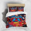 Comfortable 3D Cartoon Superhero Bedding Set, Including Duvet Cover, Pillowcases and Children's Set.