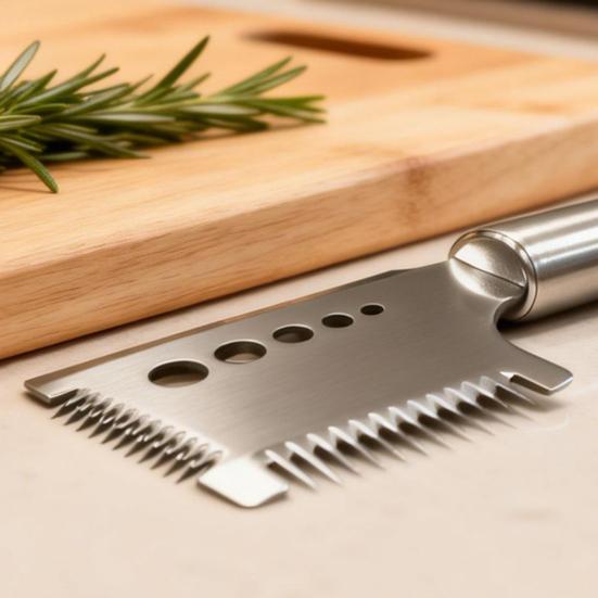 4-in-1 Stainless Steel Scallion Slicer & Shredder Multi-Function Kitchen Tool for Julienne Ginger Ergonomic Rust-Proof Essential for Chopping Slicing
