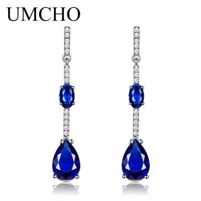 Drop Earrings For Women Blue Sapphire Earrings Anniversary Birthday Valentine's Day Jewelry Gifts for Women Wife Her Girls