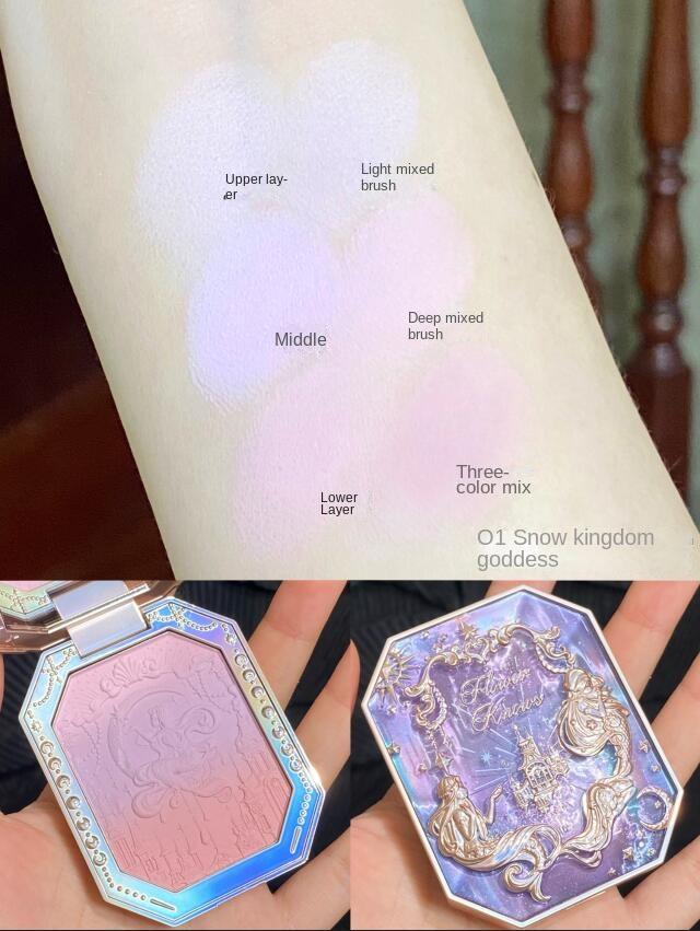 Flower Knows Gods Embossed Blush Purple Red Nude Natural Monochrome Rouge Matte Concealer Private Label Makeup Blusher