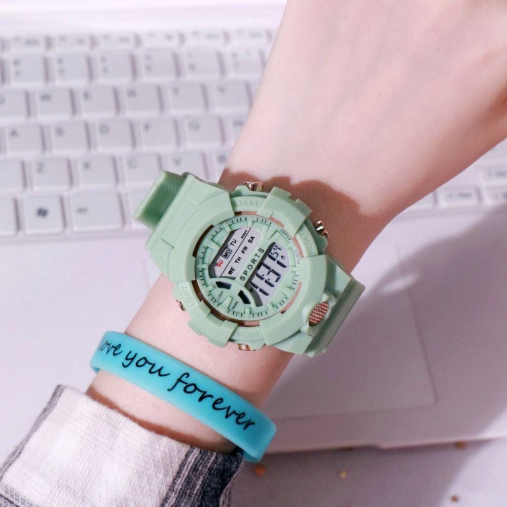 Multifunction Girls Sport Watch Waterproof Luminous Watch 2024 Electronic Wristwatch