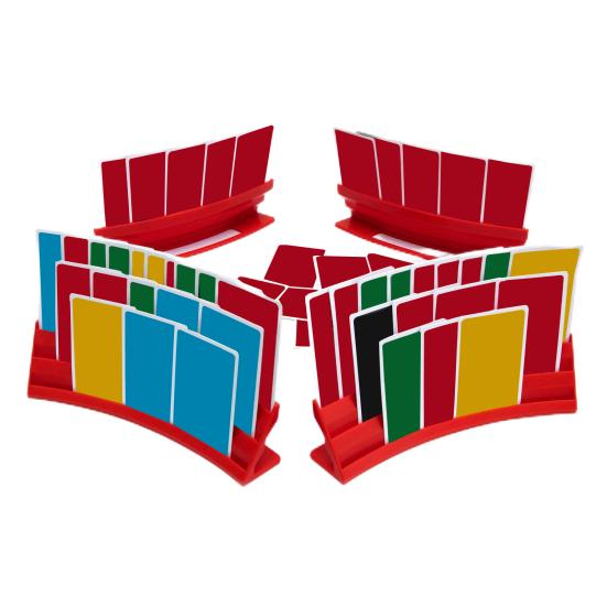 4Pcs Playing Card Holder Stand Stackable Storage Game Card Tray for Kids Adults Portable Poker Holder for Arthritis Patients
