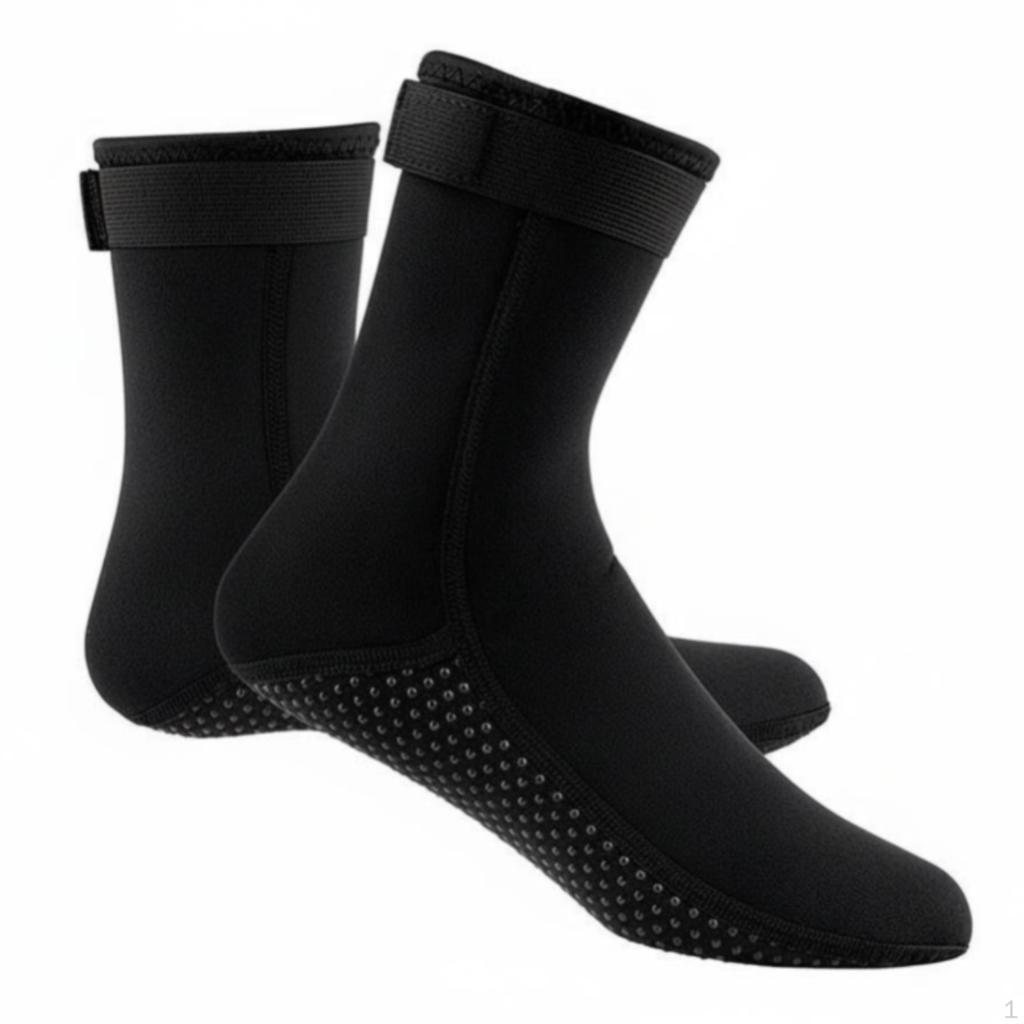 Diving Socks, 3mm Neoprene, AntiSlip, Winter aquatic activities XXS Black