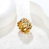 Fashion Vintage Jewelry 18K Gold PVD Plated White Emerald Zircon Ring 316L Stainless Steel Rings Custom Women's Waterproof Rings