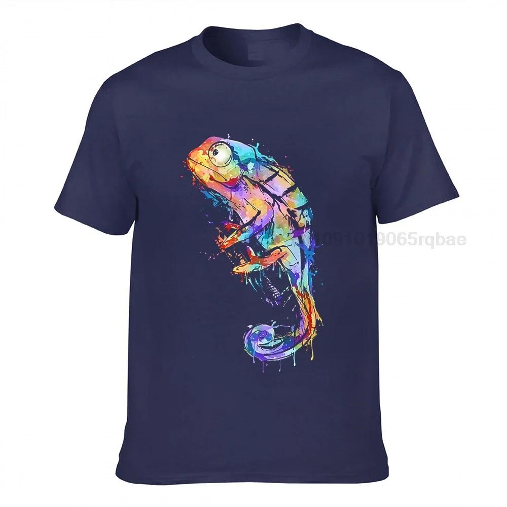 Chameleon Tshirt For Unisex Novelty Vaporwave T Shirt Summer Cotton Great Tshirt Gift Reptile Animal Tees