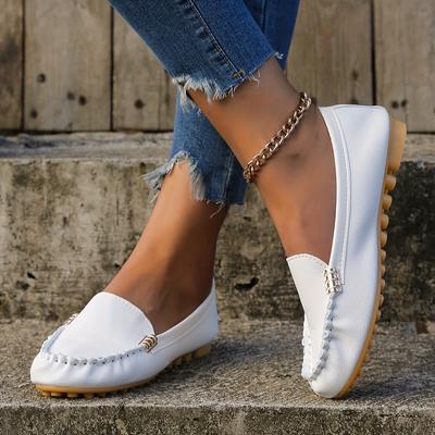 Loafer mit runder Zehenpartie für Damen, bequeme Slipper mit Blockabsatz, Damenschuhe