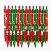 20pcs Christmas Themed Push-Type Ballpoint Pen Set, 0.5mm Black Ink, Suitable for School and Daily Office Stationery, Great Christmas Holiday Gift