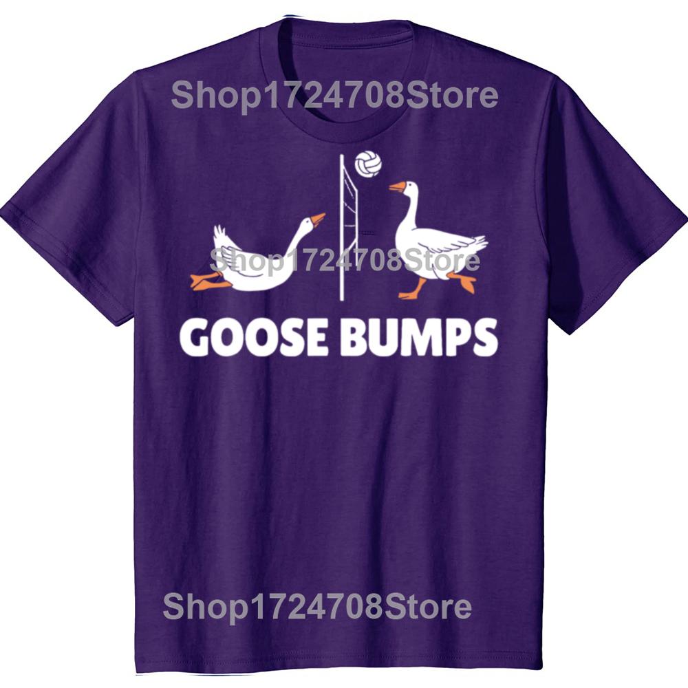 

Funny Goose Bumps Volleyball Set Spike Graphic T-shirts Men Women s Fashion Casual Tshirt 100% Cotton Loose Oversized T Shirt 4XL