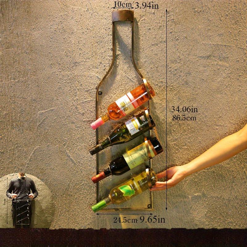 

Винтажная бронзовая настенная винная полка, ящик для хранения декора для домашнего бара, украшение на винную тематику, стильная настенная винная полка, держатель для винных бутылок бронзовый