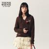 Teenie Weenie Women's Cartoon Bear Polo Knit Sweater