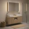 Bathroom Cabinet Set 4 Pcs Sonoma Oak Wood Based Material
