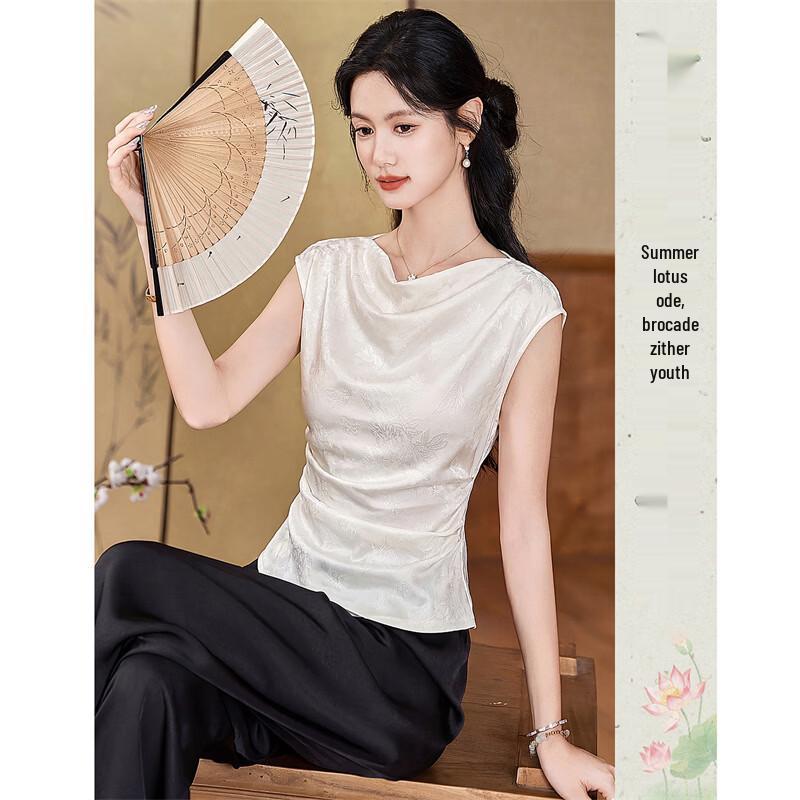 Women s Elegant Cowl Neck Sleeveless Top XL