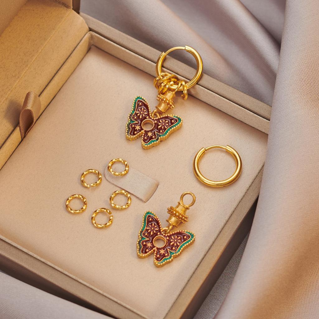 Enamel Dripping Oil Earrings Fashionable Ear Cuff for Daily Outfit and Party Look Stylish Ear Buckles Accessories